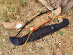 R1 bow case with a traditional recurve bow in the Australian bush