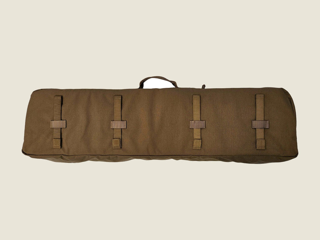 A2 Arrow Box Bag, full length closed with webbing straps