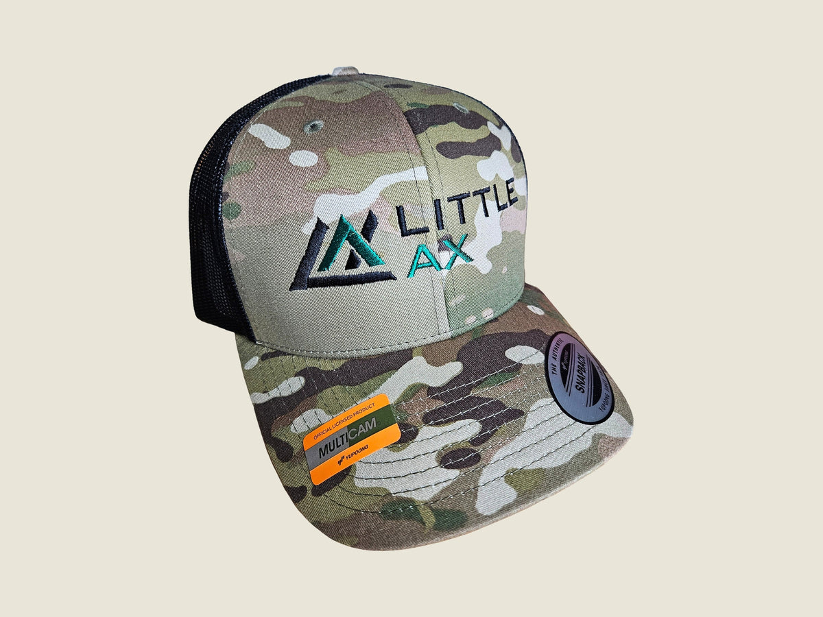 Little Ax Classic Trucker Cap in khaki with embroidered logo