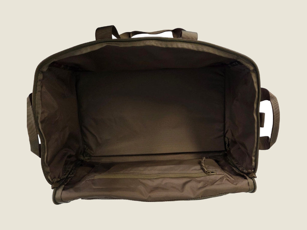 LT1 duffle bag, open showing the main compartment