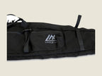 R1 bow case black, open showing padded lining