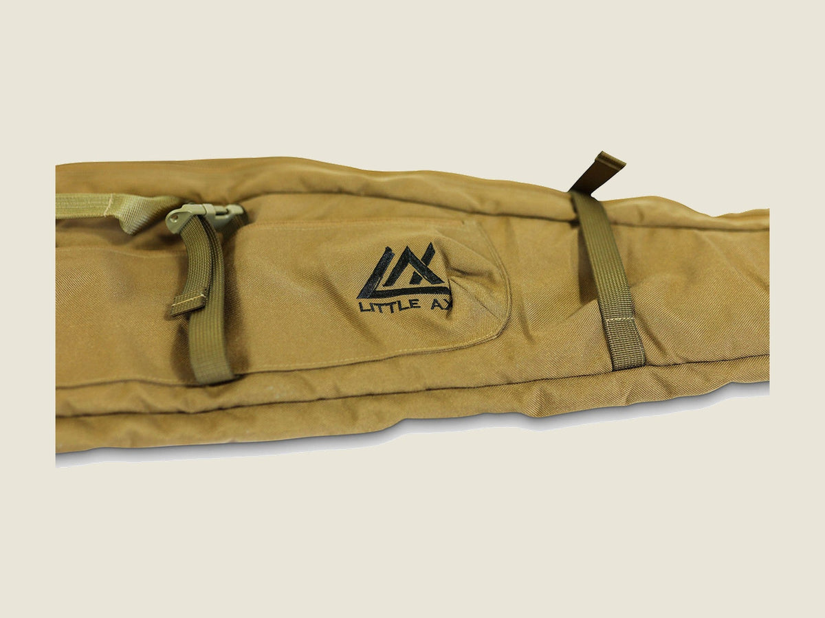 R1 bow case coyote brown, open showing padded lining