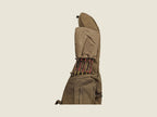 R2MP bow case coyote brown, arrows loaded in the arrow gusset