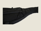R2 bow case black, zipper and webbing detail